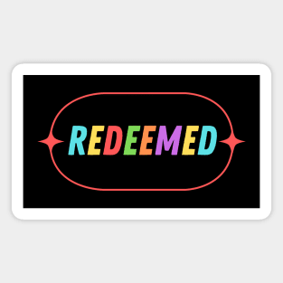 Redeemed | Christian Typography Magnet